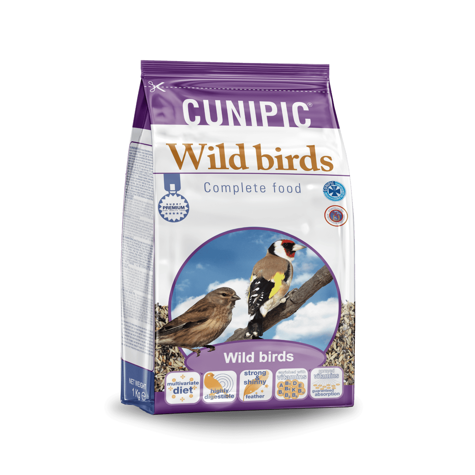 Alimentación Súper Premium para Jilgueros y Silvestres 1 Kg Cunipic